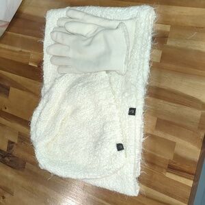 Cuddl duds beanie & infinity scarf set, Isotoner gloves